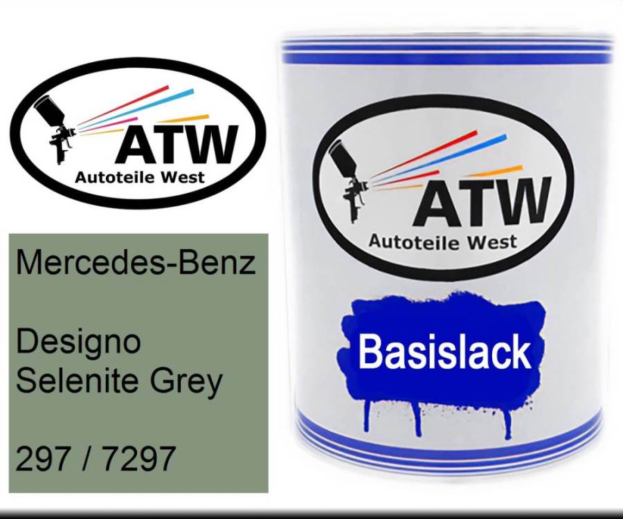 Mercedes-Benz, Designo Selenite Grey, 297 / 7297: 1L Lackdose, von ATW Autoteile West.